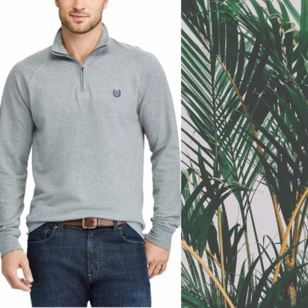 Chaps Mockneck Quarter Zip Pullover